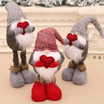1pcs Kalėdų Santa Gnome Pliušinis Lėlės Rankų darbo švedų Kalėdų Elf Nykštukas Vaikams Dovanų Šalis Rekvizitai Padėkos Dovanų Šalis