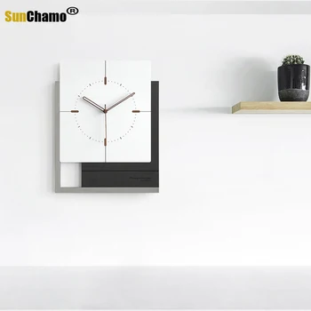 Aikštėje Kambarį Šiaurės, Šviesos, Prabangus Laikrodis Laikrodis Sieninis Modernus Minimalistinio Asmenybės Išjungti Meno Biuro Dekoras Namų Puošybai