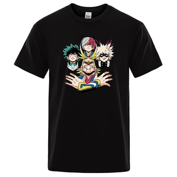 Anime Mano Herojus Akademijos T-shirt vyriškų drabužių Prekės ženklo Drabužių trumpomis Rankovėmis Marškiniai 2021 Shin Harajuku Gatvėje Plonas Laisvi marškinėliai Vyrams