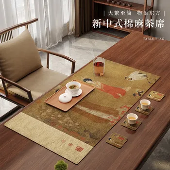 Arbata kilimėlis naujas Kinų Dzeno medvilnės skalbiniai absorbentas staltiesė Kinų stiliaus mažo dydžio, arbatos stalo miestelyje arbatos dėklas lėkštė padėklas