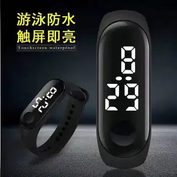 Aukštos Kokybės Elektroninių Laikrodžių Mados Touch Plaukimo 50m atsparumas Vandeniui LED Watch Berniukų, Mergaičių Laikrodžio Apyrankė Skaitmeninis Laikrodis