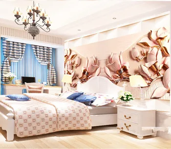 Custom 3D freskomis,Gražus jade orchidėja, 3D reljefo fono sienos papel de parede,gyvenamasis kambarys sofos, miegamojo sienos tapetai