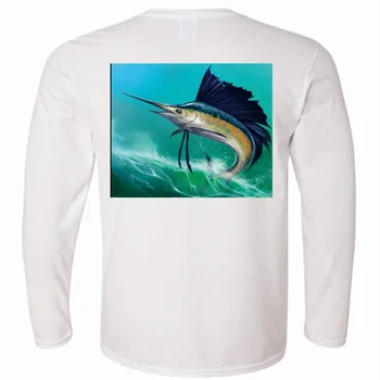 Didmeninė Pigūs Custom Design Ilgomis Rankovėmis Apvalios Apykaklės, Marškinėliai, Greitas Džiovinimas Kvėpuojantis Komfortą Lauko Žvejybos Drabužių