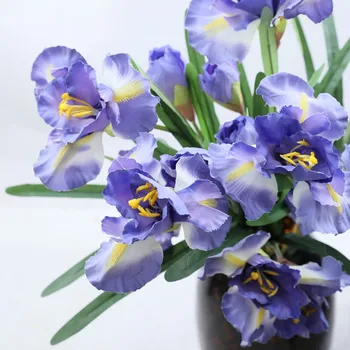 Dirbtinės Gėlės Apdaila Iris Gėlių Touch Vestuvių Papuošalai Padirbtų Augalų Valentino Dieną Iris Augalų Žiedų Namų Dekoro