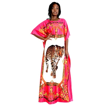 Elegantiškas Rudenį Prarasti Moterų Suknelė Batwing Rankovės Tigras Modelio Spausdinimo Maxi Suknelės Priežastinis O-kaklo Moterų Apdaras 2020 m.