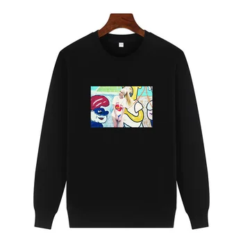 Jų iggy Azalea mados Kietas Unisex grafinis Apvalios kaklo hoodie palaidinės įvairaus amžiaus medvilnės storas megztinis hoodie vyriški sportiniai