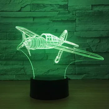 Kovotojas 3D Iliuzija Lempa 7 Spalvų Plokštumos Led 3D Naktį Žibintai Vaikams Touch Usb Lentelė Lampara Lampe Kūdikis Miega naktinė lempa