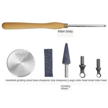 Medienos tekinimo įrankis, naudojamas apdailos ir paviršiaus poliravimo medienos tekinimo įrankiai