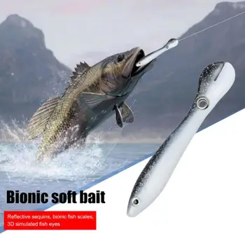 Minkštas Bionic Žvejybos Masalas Žiemos Žvejybos 3D Žuvies Bionic Minkštas Masalas Dirbtinis Tikroviškas Kūno Sūpynės Uodega Žemyn Jūros Žvejybos Masalas 2022