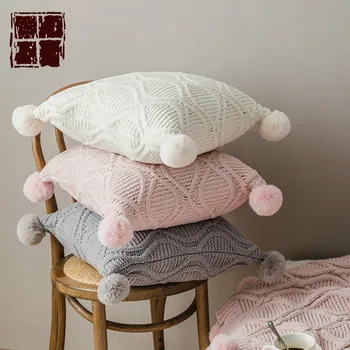 Nauja deimanto formos šeniliniai kamuolys megzti pagalvės užvalkalas sofa automobilių pagalvėlė minkšta asamblėjos apdaila