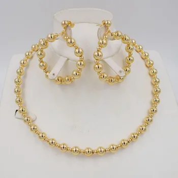 Naujo dizaino Aukštos Kokybės Dubajus nustatyti Aukso Spalvos Papuošalų Rinkinys Moterims afrikos karoliukai papuošalų mados juvelyrika