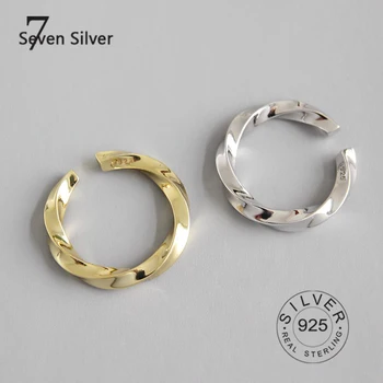 Nekilnojamojo 925 sterlingas sidabro piršto žiedai moterims kreivė aukso spalva Madinga fine Jewelry Didelio Aukščio Antikvariniai Žiedai Anillos