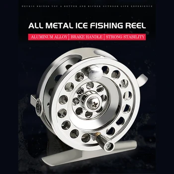 Pilnas Aliuminio Ledo Žvejybos Ritės kairė/dešinė ranka V-formos 2BB+RBB Ledo Žvejybos Varantys 50/60mm Spalvinga Skristi Žvejybos Ritės Įrankių Įrankis