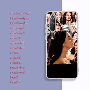 Seksuali Dainininkė, Modelis Lana Del Rey Telefono dėklas Permatomas Telefoną Atveju Redmi Note8T Note7 7A 9A Xiaomi Note10pro