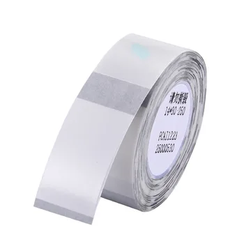 Skaidri etiketės, spausdinimo popierius 5 roll inkless etiketės mašina skaidri lipnios etiketės lipdukas P11/P12 vandeniui ir