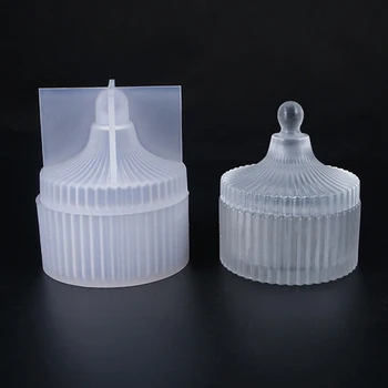 Talpinimo Silikono Formos Dryžuotas Turas Žvakė Stikliniame Lange Dizaino Epoksidinės Molio Sluoksnį