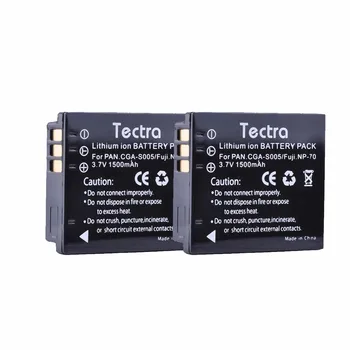 Tectra 2vnt/pak CGA-S005 3.7 V/1500 mah Li-ion Kamera, Baterija PANASONIC NT-BCC12 DMC-FX8 FX9 FX10 FX12 FX50 FX150 LX1 LX2