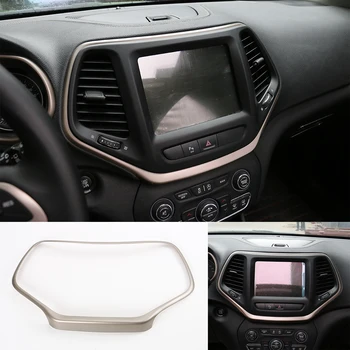 Tinka Jeep Cherokee 2014-2018 m. ABS prietaisų Skydelio dėtuvė GPS Navigacijos Skydelio Dangtelį Apdaila Apdaila, Automobilių Reikmenys
