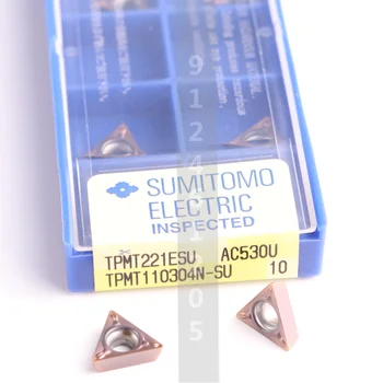 TPMT110304N-SU AC530U / TPMT110308N-SU AC530U Originalus SUMITOMO CNC karbido įdėklai 10VNT/BOX