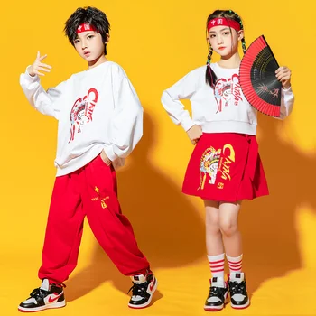 Vaikų Kinų Stiliaus Šokių Drabužiai, vaikų Darželis Cheerleaders Veiklos Drabužius, pradinės Mokyklos Sporto Susitikimo Atidarymo