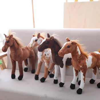 vienas gabalas viduryje puikus modeliavimo pliušinis žaislas, arklys įdaryti arklių lėlės dovanų žaislų apie 45cm