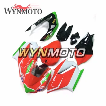 Visą Stiklo Lenktynių Lauktuvės Komplektas Ducati 1199 899 Metai 2012 2013 ABS Motociklą Lauktuvės Rinkinys Pritaikyti variklio Apdanga Raudonos, Žalios Naujas
