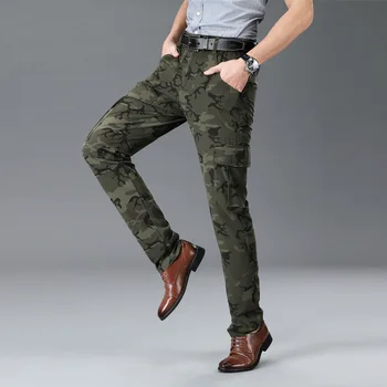 Vyriški Krovinių Kelnės Medvilnė Lankstus Taktinis Camo Karinės Žalios Kelnės Streetwear Poilsiu Medžioklės Pants Mens Fasion Sweatpants