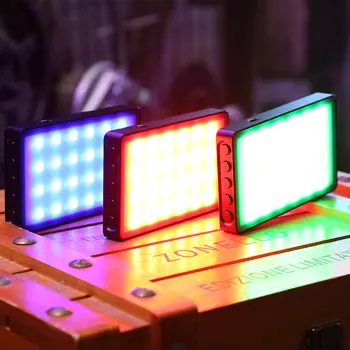 Weeylite RGB LED Vaizdo Šviesos, Fotografijos Užpildyti Kameros Apšvietimo Skydas 2500K-8500K LCD Ekranas Vlog Live Transliacijos DSLR