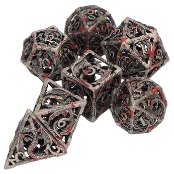 Į viršų!-Kauliukai Nustatyti Tuščiavidurių Metalo Polyhedral Kubeliai MTG Pathfinder, stalo Žaidimai, Vaidmenų D ir D Kauliukai,D20 D10 D12 D8 D4 D6